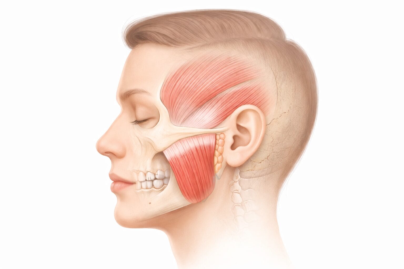 dis sikma ve cene agrisi yasayan kadin